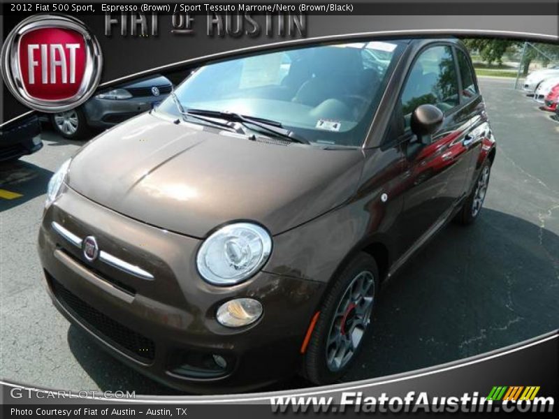 Espresso (Brown) / Sport Tessuto Marrone/Nero (Brown/Black) 2012 Fiat 500 Sport