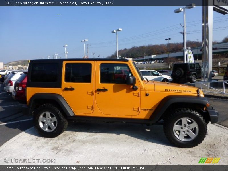 Dozer Yellow / Black 2012 Jeep Wrangler Unlimited Rubicon 4x4