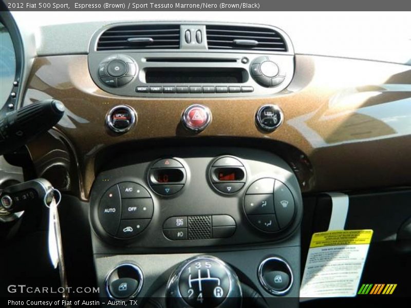 Espresso (Brown) / Sport Tessuto Marrone/Nero (Brown/Black) 2012 Fiat 500 Sport