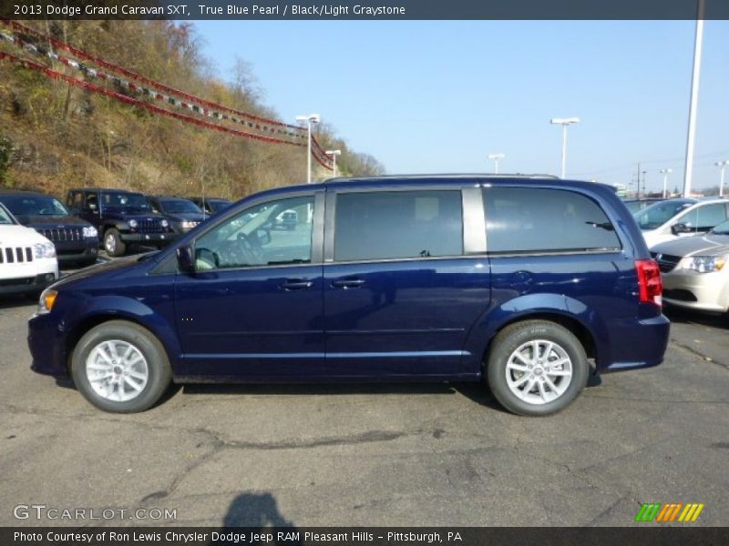 True Blue Pearl / Black/Light Graystone 2013 Dodge Grand Caravan SXT