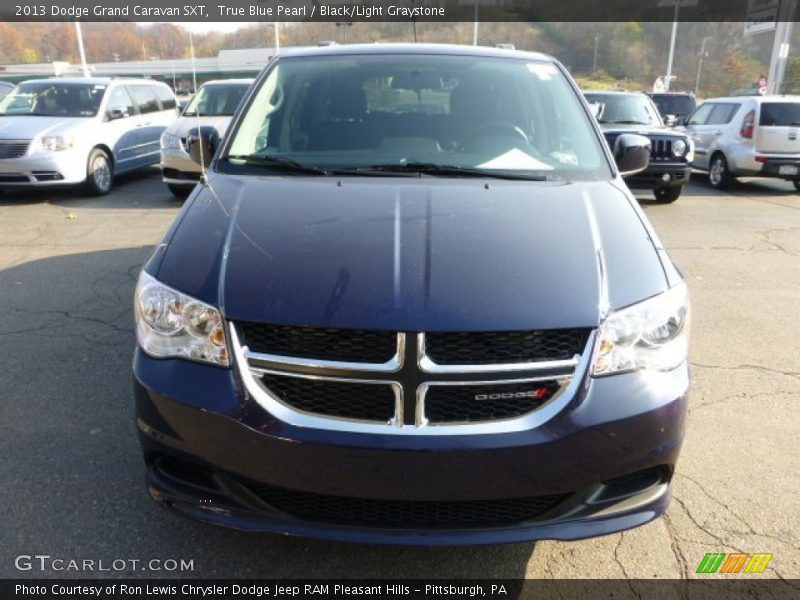 True Blue Pearl / Black/Light Graystone 2013 Dodge Grand Caravan SXT