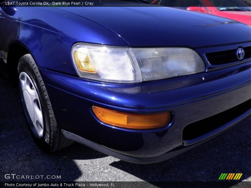 Dark Blue Pearl / Gray 1997 Toyota Corolla DX