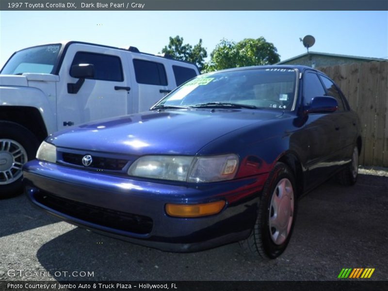 Dark Blue Pearl / Gray 1997 Toyota Corolla DX