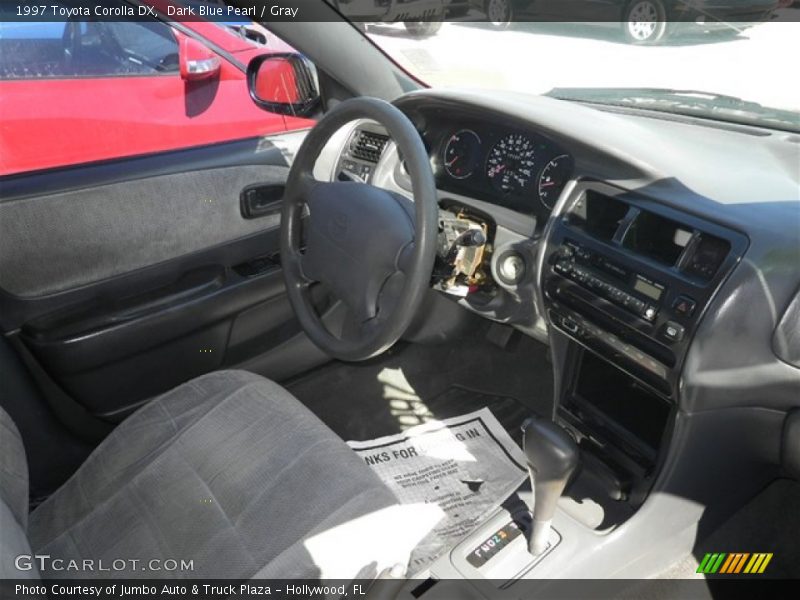 Dark Blue Pearl / Gray 1997 Toyota Corolla DX
