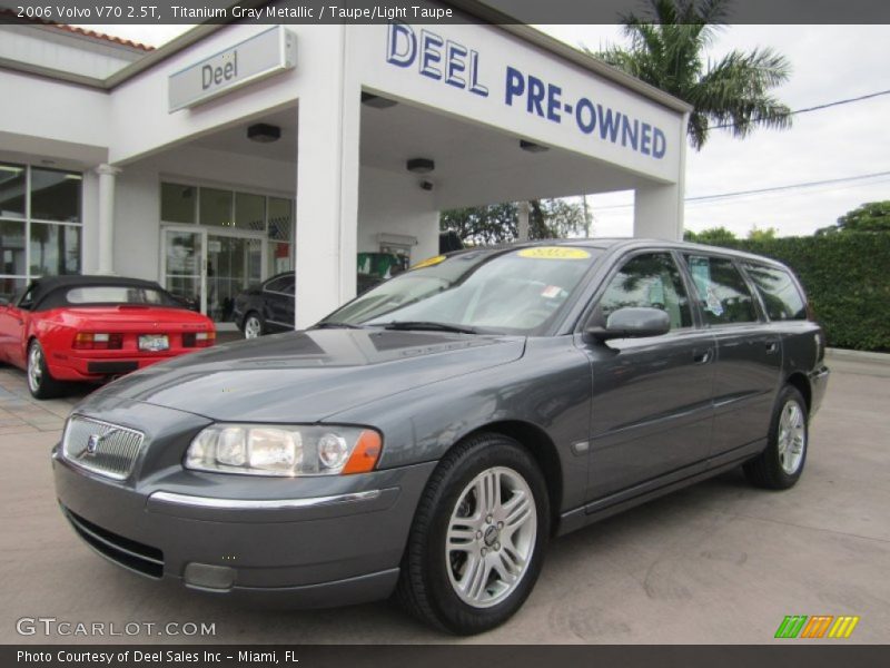 Titanium Gray Metallic / Taupe/Light Taupe 2006 Volvo V70 2.5T