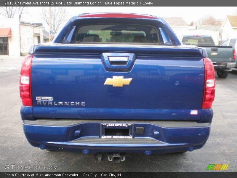 Blue Topaz Metallic / Ebony 2013 Chevrolet Avalanche LS 4x4 Black Diamond Edition