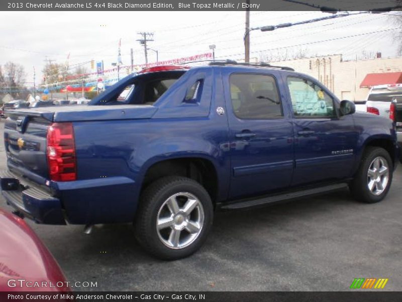 Blue Topaz Metallic / Ebony 2013 Chevrolet Avalanche LS 4x4 Black Diamond Edition