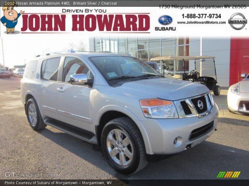 Brilliant Silver / Charcoal 2012 Nissan Armada Platinum 4WD