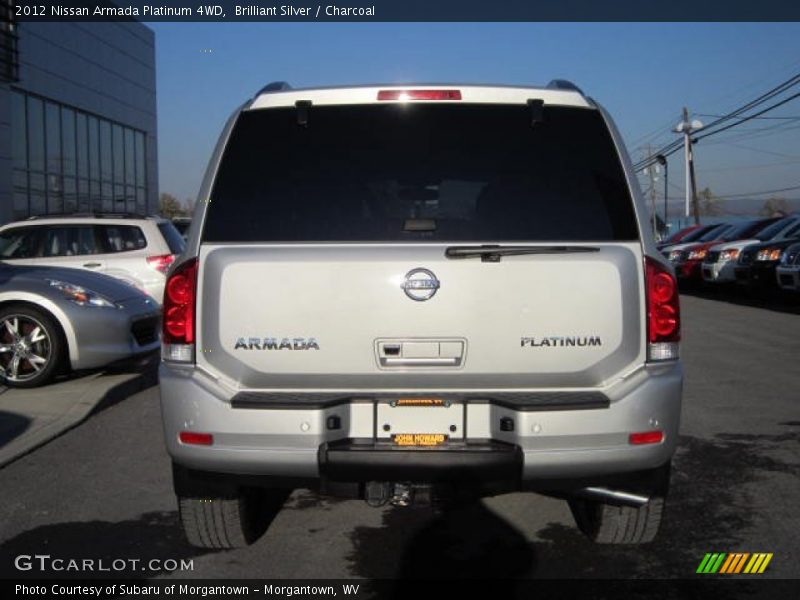 Brilliant Silver / Charcoal 2012 Nissan Armada Platinum 4WD