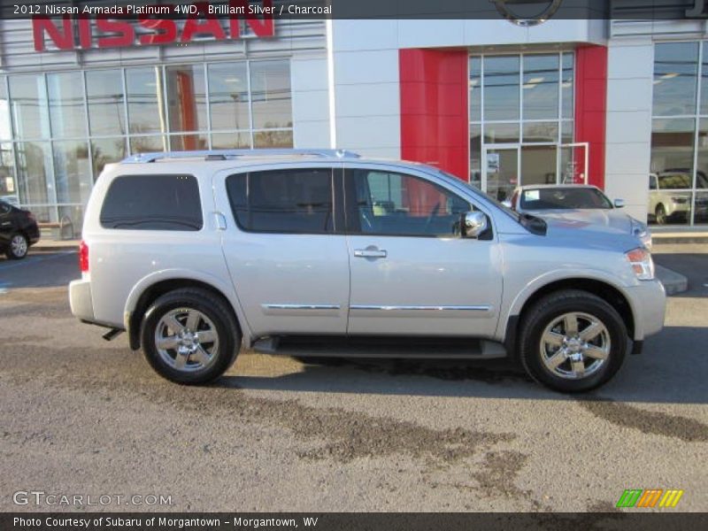 Brilliant Silver / Charcoal 2012 Nissan Armada Platinum 4WD