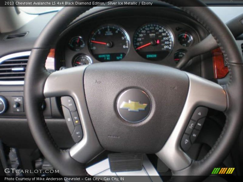 Silver Ice Metallic / Ebony 2013 Chevrolet Avalanche LS 4x4 Black Diamond Edition