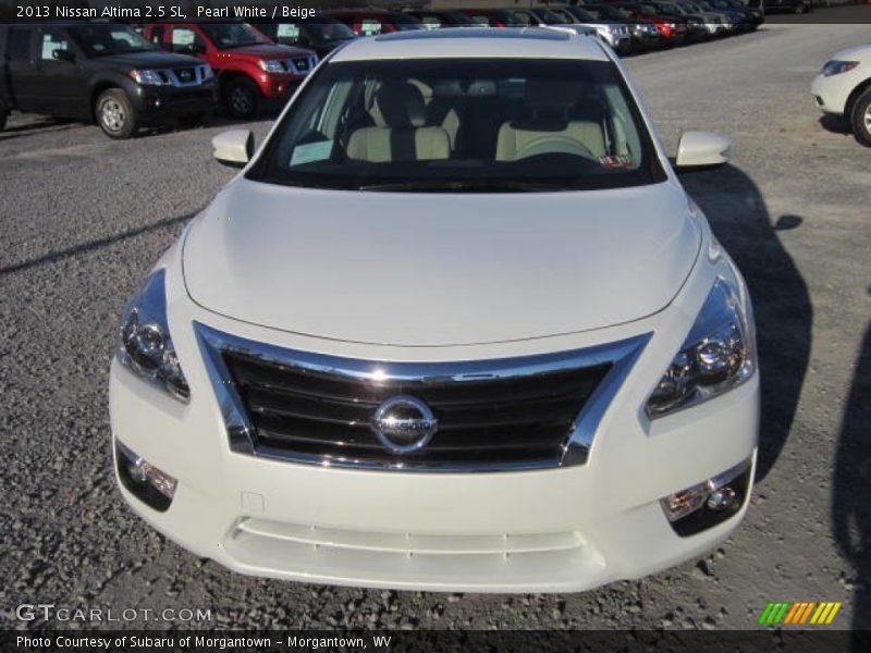 Pearl White / Beige 2013 Nissan Altima 2.5 SL