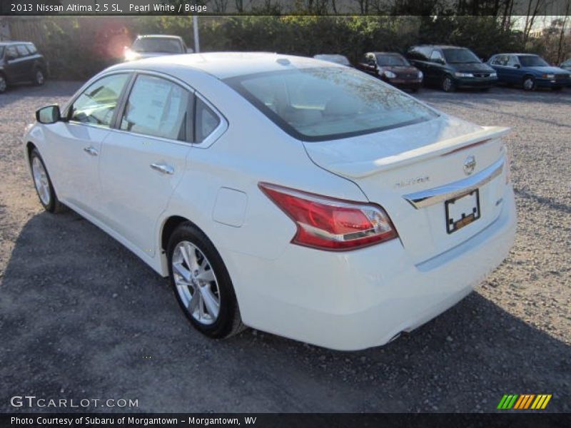 Pearl White / Beige 2013 Nissan Altima 2.5 SL
