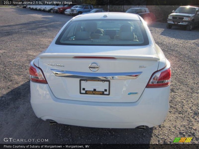 Pearl White / Beige 2013 Nissan Altima 2.5 SL