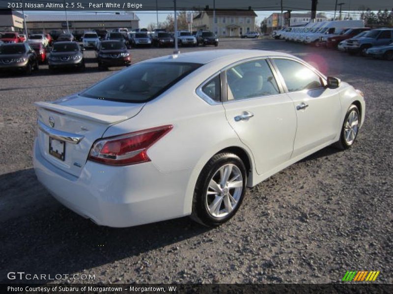 Pearl White / Beige 2013 Nissan Altima 2.5 SL