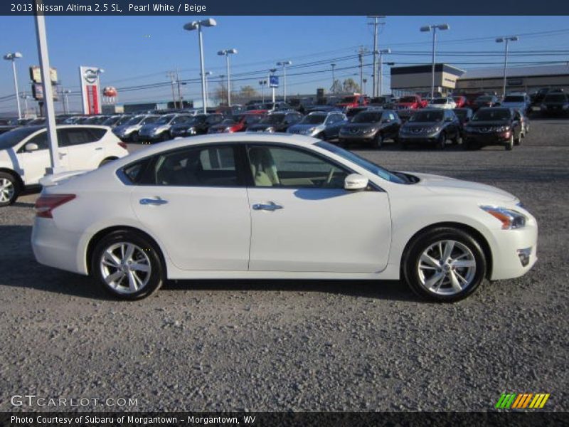 Pearl White / Beige 2013 Nissan Altima 2.5 SL