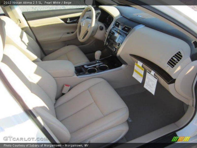 Pearl White / Beige 2013 Nissan Altima 2.5 SL
