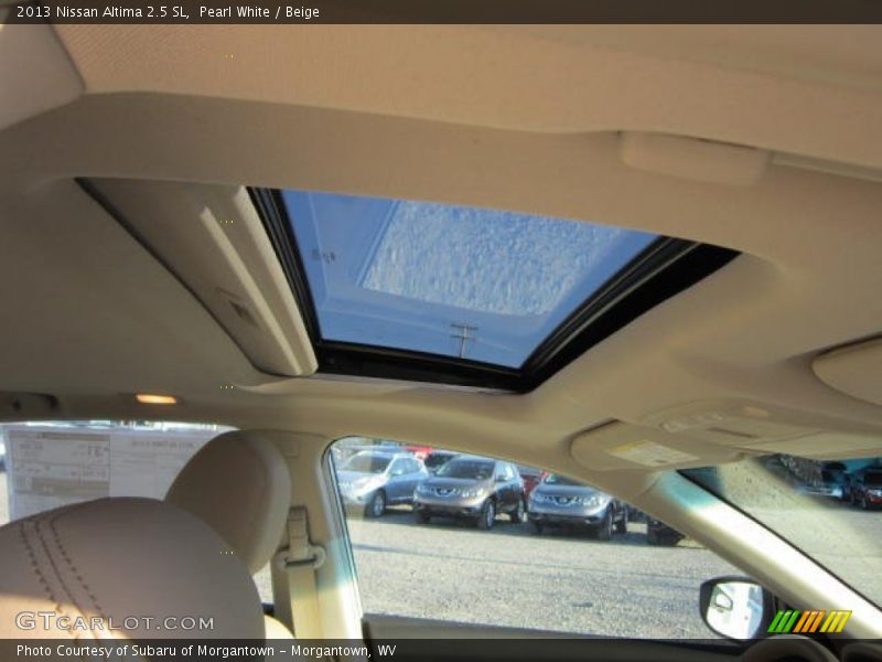 Pearl White / Beige 2013 Nissan Altima 2.5 SL