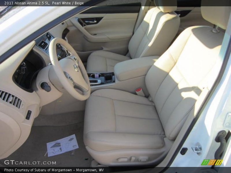 Pearl White / Beige 2013 Nissan Altima 2.5 SL