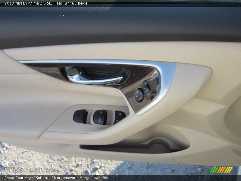 Pearl White / Beige 2013 Nissan Altima 2.5 SL