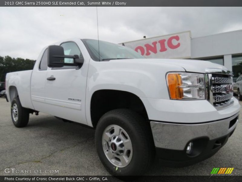 Summit White / Ebony 2013 GMC Sierra 2500HD SLE Extended Cab