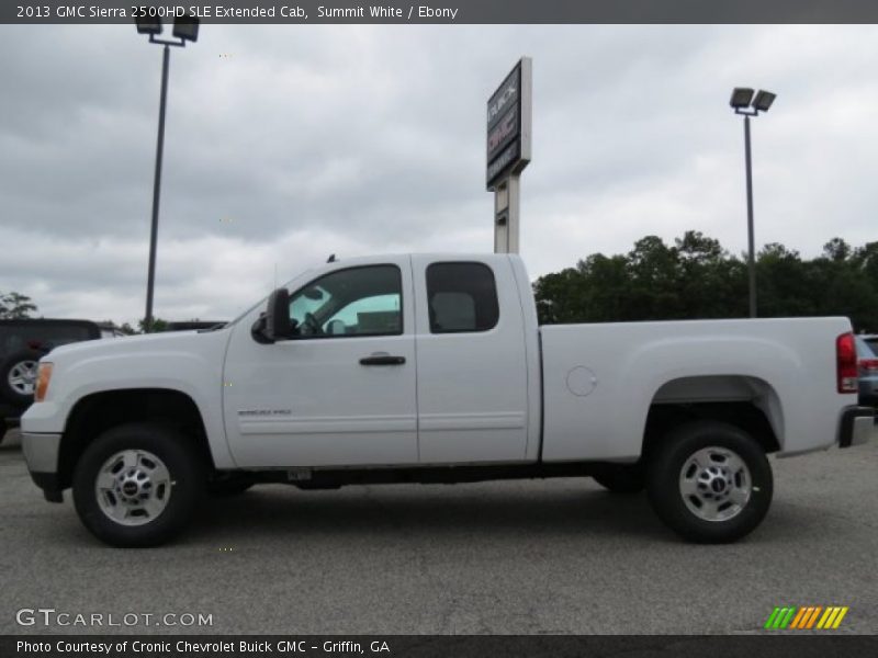 Summit White / Ebony 2013 GMC Sierra 2500HD SLE Extended Cab