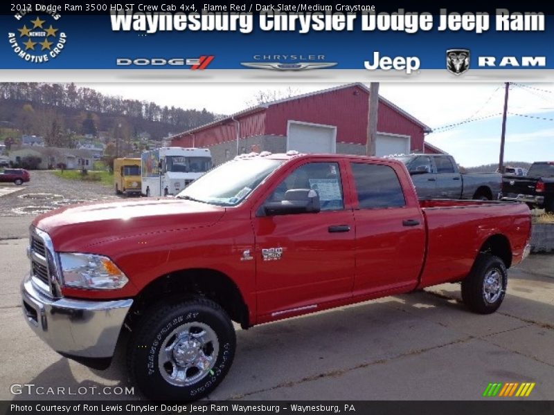Flame Red / Dark Slate/Medium Graystone 2012 Dodge Ram 3500 HD ST Crew Cab 4x4