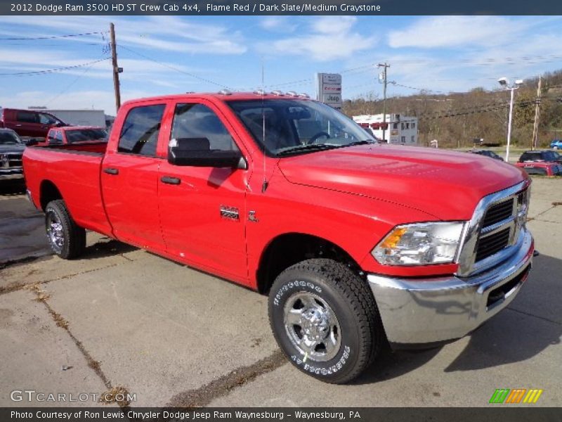 Flame Red / Dark Slate/Medium Graystone 2012 Dodge Ram 3500 HD ST Crew Cab 4x4