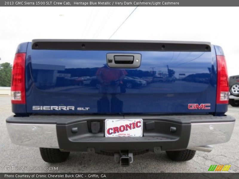 Heritage Blue Metallic / Very Dark Cashmere/Light Cashmere 2013 GMC Sierra 1500 SLT Crew Cab