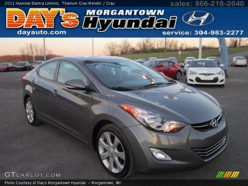 Titanium Gray Metallic / Gray 2011 Hyundai Elantra Limited