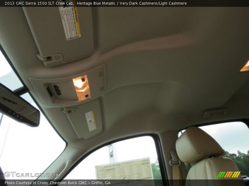 Heritage Blue Metallic / Very Dark Cashmere/Light Cashmere 2013 GMC Sierra 1500 SLT Crew Cab