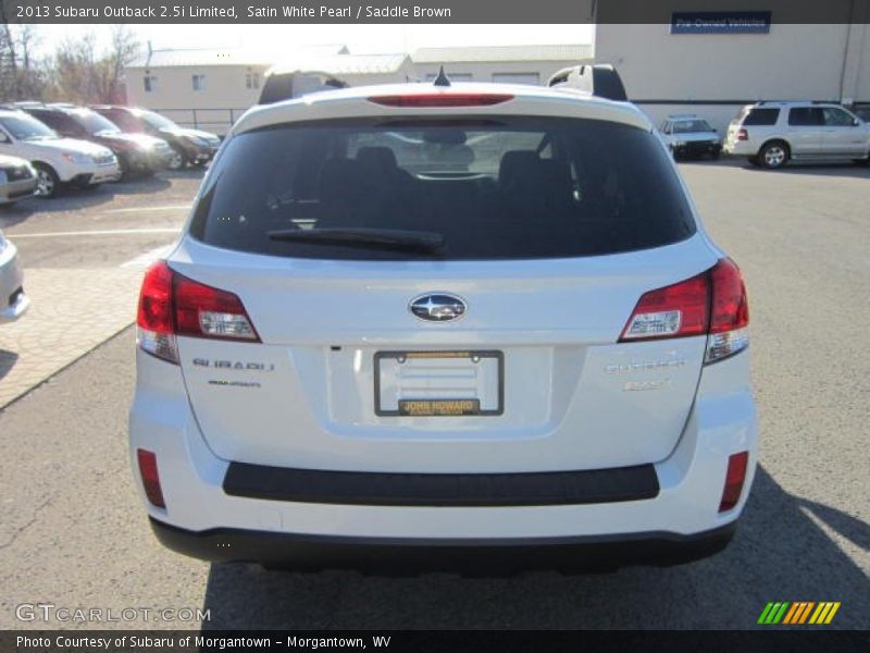 Satin White Pearl / Saddle Brown 2013 Subaru Outback 2.5i Limited