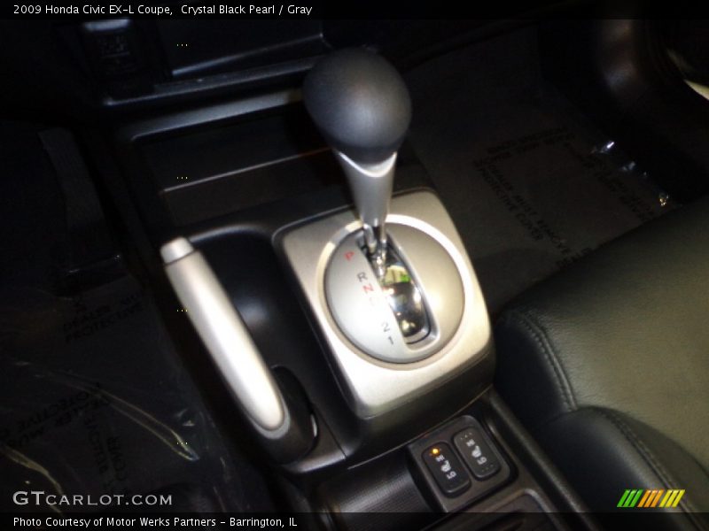 Crystal Black Pearl / Gray 2009 Honda Civic EX-L Coupe
