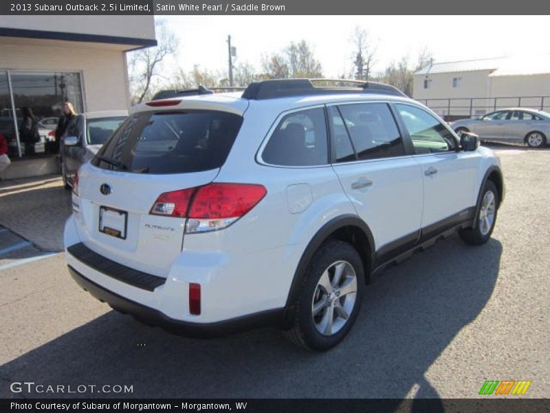 Satin White Pearl / Saddle Brown 2013 Subaru Outback 2.5i Limited