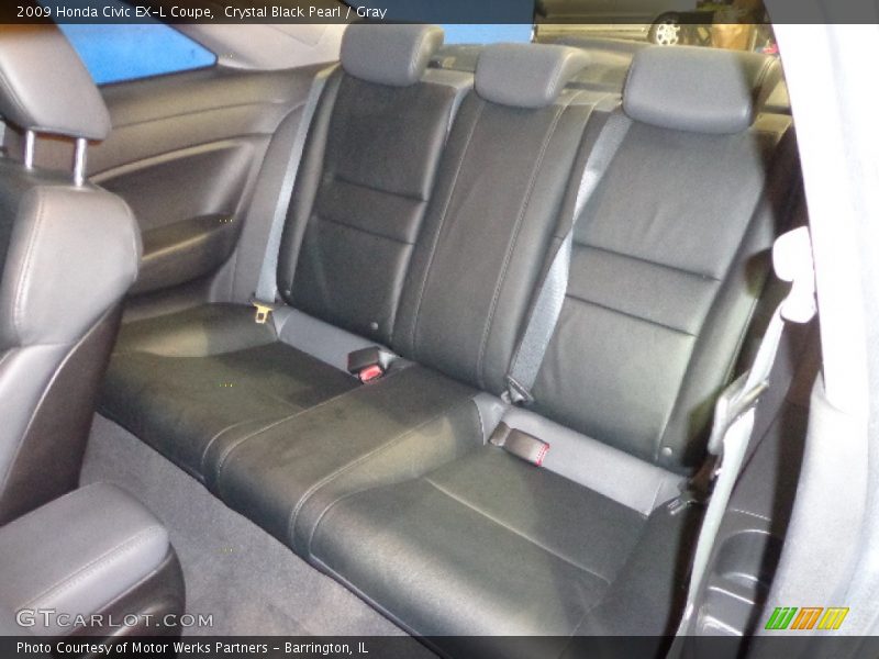 Crystal Black Pearl / Gray 2009 Honda Civic EX-L Coupe