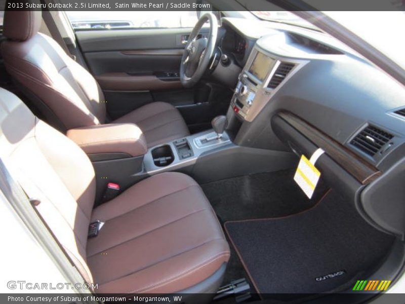 Satin White Pearl / Saddle Brown 2013 Subaru Outback 2.5i Limited
