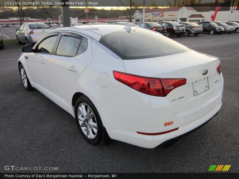 Snow White Pearl / Beige 2011 Kia Optima EX Turbo