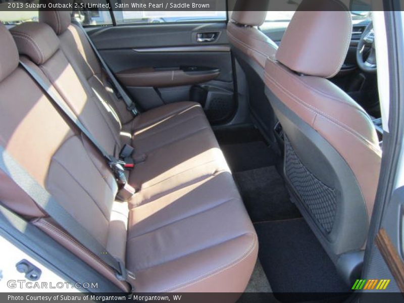 Satin White Pearl / Saddle Brown 2013 Subaru Outback 2.5i Limited
