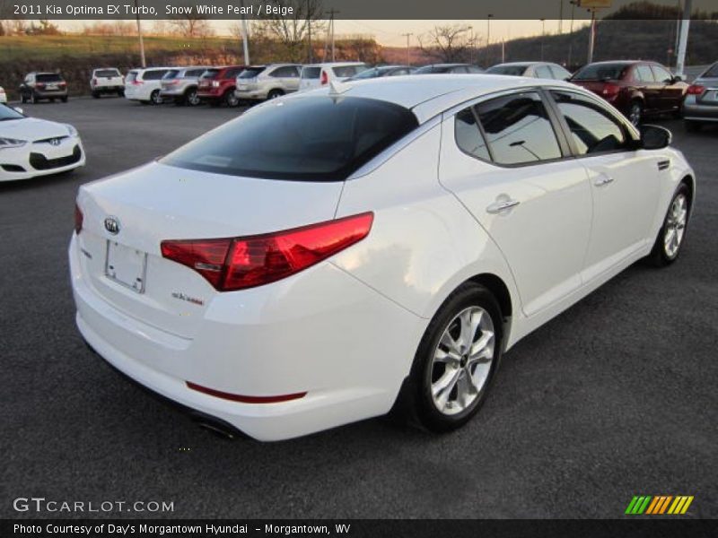 Snow White Pearl / Beige 2011 Kia Optima EX Turbo