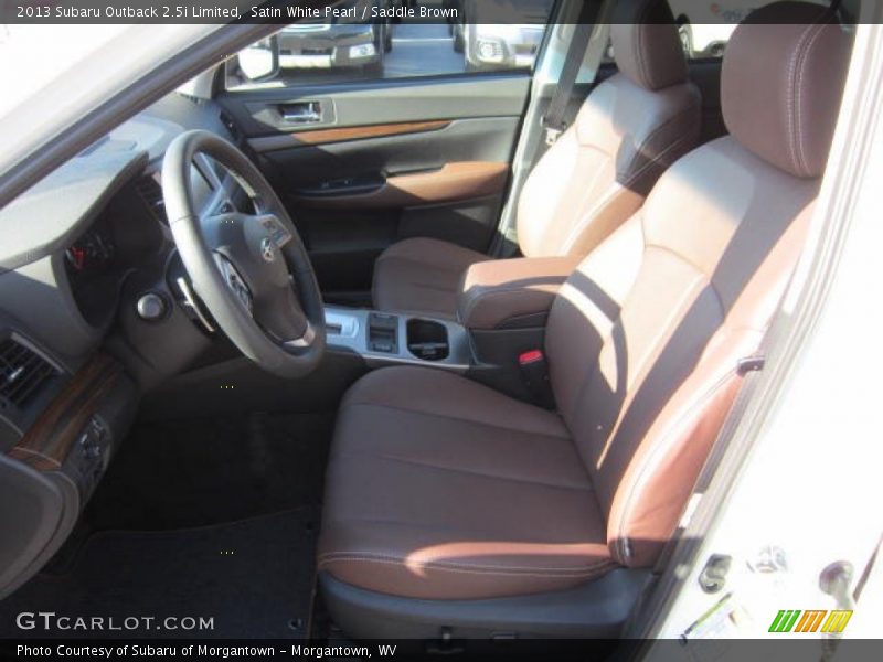 Satin White Pearl / Saddle Brown 2013 Subaru Outback 2.5i Limited