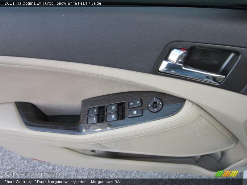 Snow White Pearl / Beige 2011 Kia Optima EX Turbo