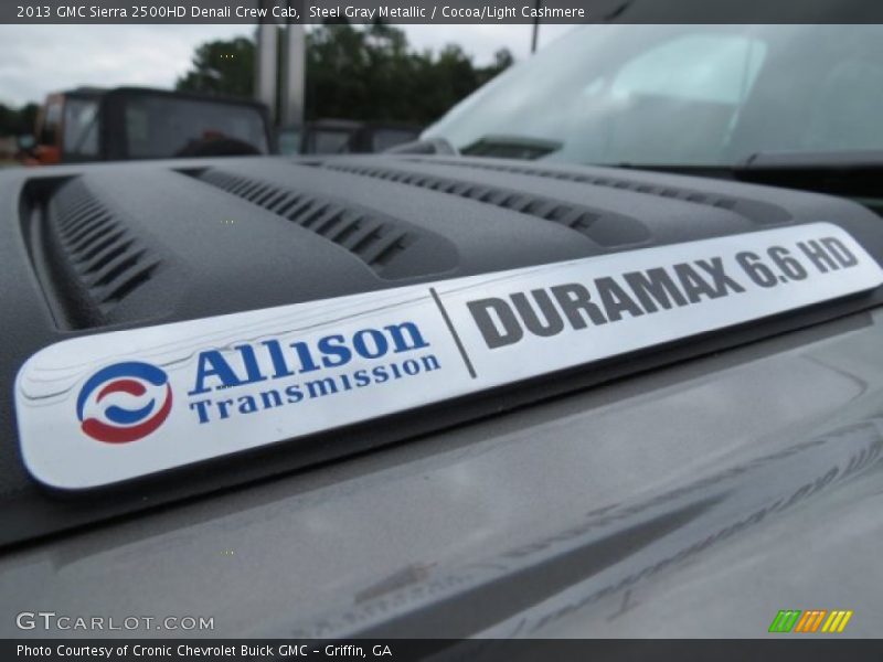 Steel Gray Metallic / Cocoa/Light Cashmere 2013 GMC Sierra 2500HD Denali Crew Cab
