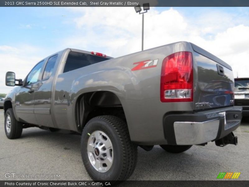 Steel Gray Metallic / Ebony 2013 GMC Sierra 2500HD SLE Extended Cab