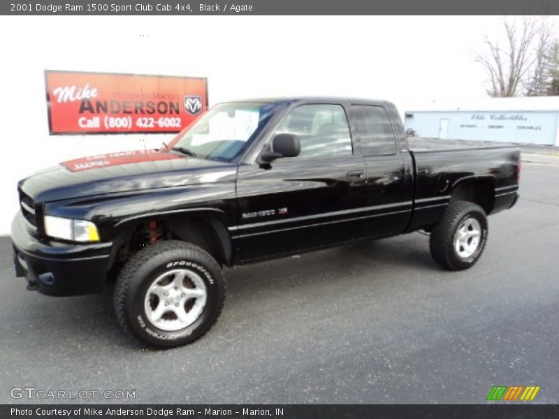Black / Agate 2001 Dodge Ram 1500 Sport Club Cab 4x4