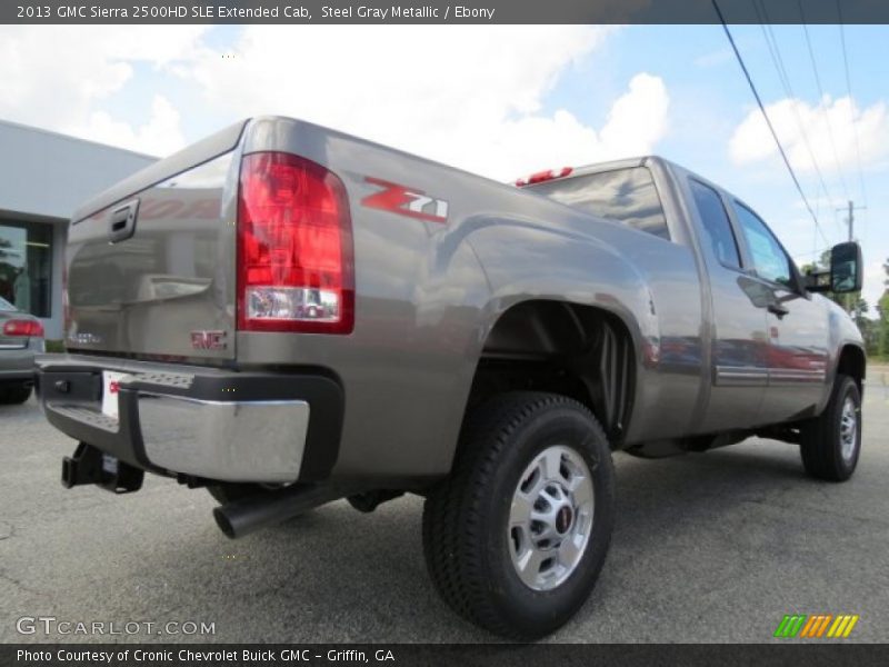 Steel Gray Metallic / Ebony 2013 GMC Sierra 2500HD SLE Extended Cab