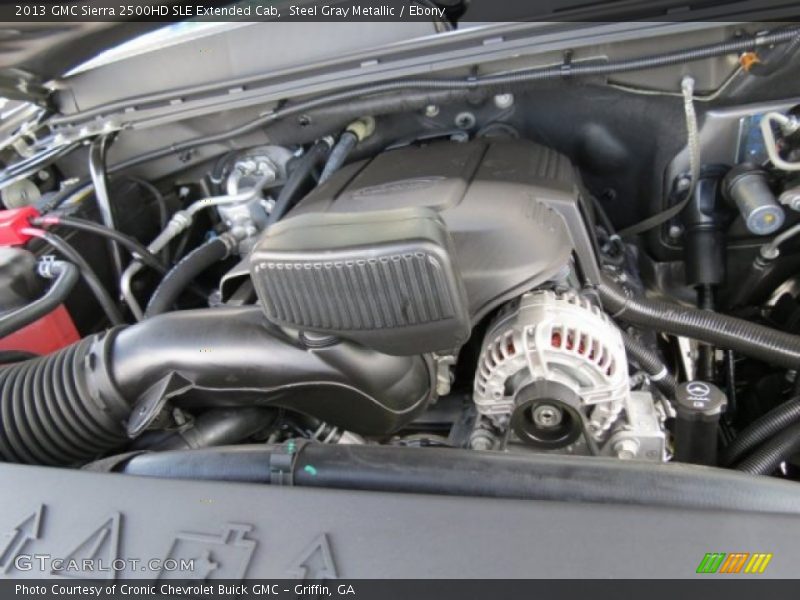 Steel Gray Metallic / Ebony 2013 GMC Sierra 2500HD SLE Extended Cab