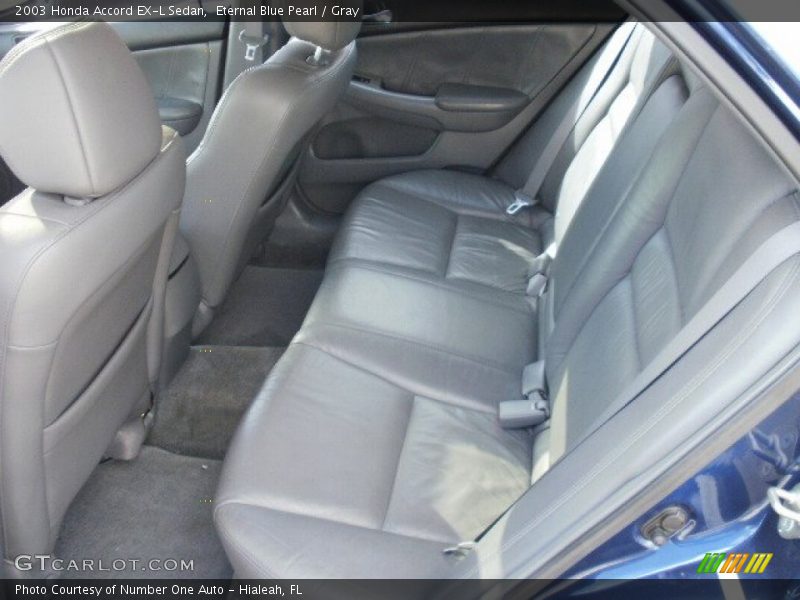 Eternal Blue Pearl / Gray 2003 Honda Accord EX-L Sedan
