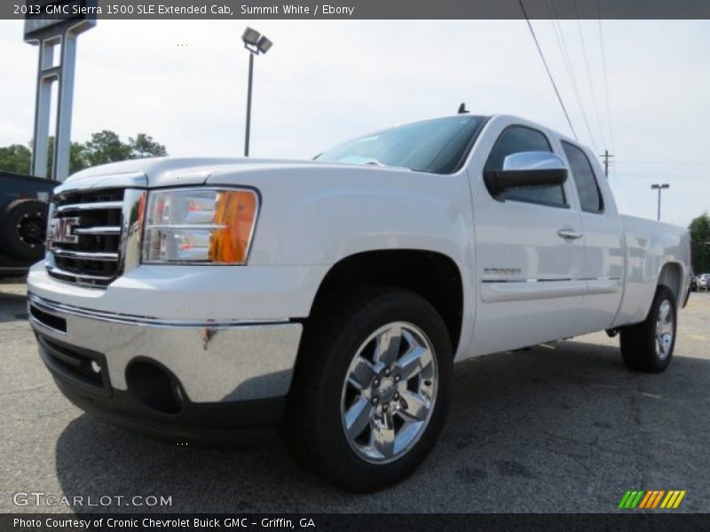 Summit White / Ebony 2013 GMC Sierra 1500 SLE Extended Cab