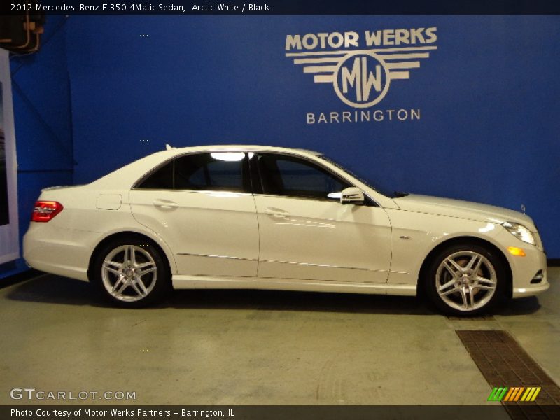 Arctic White / Black 2012 Mercedes-Benz E 350 4Matic Sedan