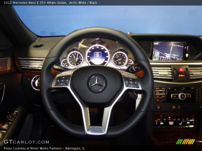Arctic White / Black 2012 Mercedes-Benz E 350 4Matic Sedan